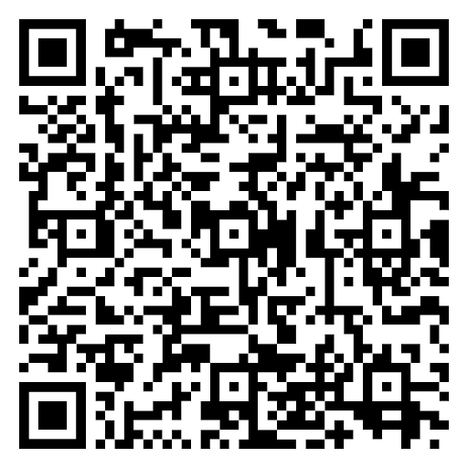A standard black and white QR code.